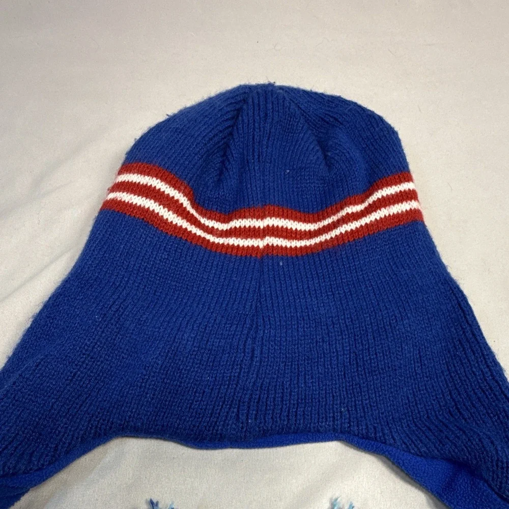 The Children's Place Aviator Ear Flap Knit Lined Tassel Ski Goggles Hat 10-14